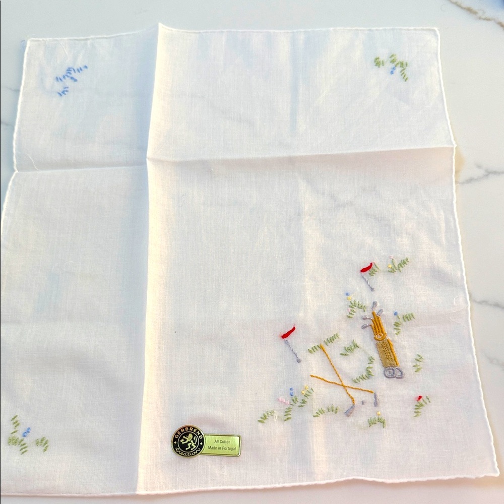 Embroidered White Handkerchief
